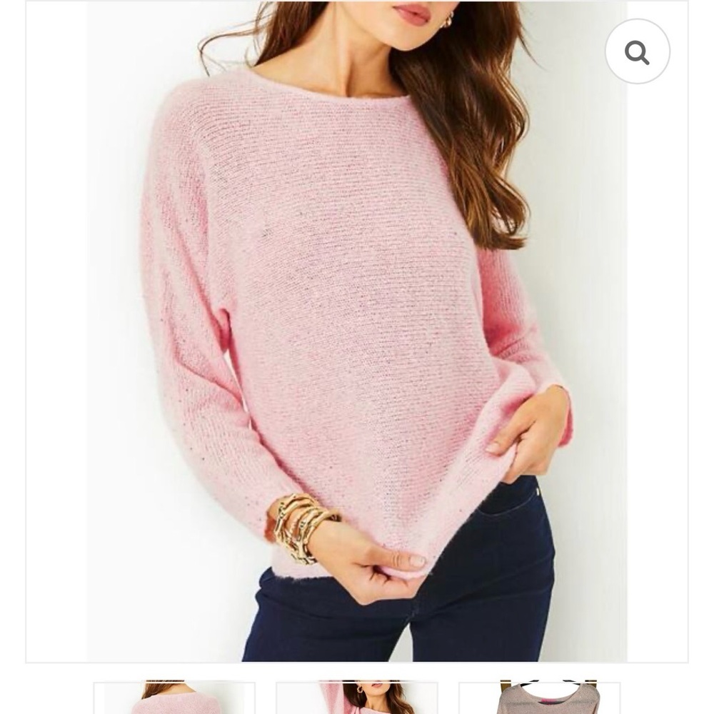 Lilly Pulitzer Blossom Pink Boat Neck Sweater